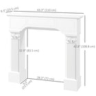 HOMCOM Baroque Fireplace Mantel Surround with Ionic Leg - White-Top board beautifully displays decorations 