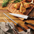 Tramontina Churrasco Stainless Steel BBQ Carving Set with Carry Case - Wood Cutting Board - Knife set - 8 Piece Set-9
