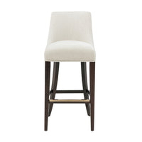 Manhattan Comfort - Beever tabouret de bar moderne en chenille 48 cm rembourré - crème-Tabouret de bar moderne avec dossier parfait pour une utilisation au bar et dans la cuisine