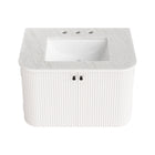 Modway - Zia Fixation murale de 30" Meuble de salle de bain avec lavabo en marbre - Ivoire-Matchs non inclus