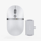 ProtoArc - 2-en-1 souris de hub de voyage - Blanche-La capacité de 300 mAh de la batterie intégrée offre une source d’alimentation fiable pour la souris, permettant de longues périodes d’utilisation sans interruption