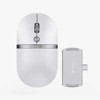 ProtoArc - 2-en-1 souris de hub de voyage - Blanche-La capacité de 300 mAh de la batterie intégrée offre une source d’alimentation fiable pour la souris, permettant de longues périodes d’utilisation sans interruption