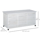 Outsunny - Boîte de rangement extérieure en bois avec espace d'aération - Blanc-La conception de l'espace inférieur permet une ventilation et aide à prévenir l'accumulation d'eau de pluie