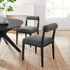 Modway Kai Fabric Dining Chair - Charcoal/Black-Versitale Armless Side Chair