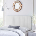 Modway Milenna Channel Tufted Upholstered Fabric Full/Queen Headboard - White-6
