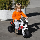 Aosom 6V Kids Motorcycle with Headlights - Red-Operated via foot pedal and steering handles 
