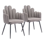 Zuo Noosa Dining Chair - Grey - Set of 2-Assembly required