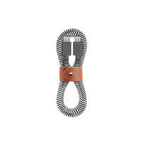 Native Union Belt USB-C to USB-C 1.2m Cable - Zebra-An everyday charging solution designed with Power Delivery support for the fastest charge ever in refined style
