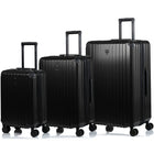 CHAMPS Element  3-Piece Expandable Hardside Luggage Set - Black-Polycarbonate Material