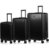 CHAMPS Element  3-Piece Expandable Hardside Luggage Set - Black-Polycarbonate Material