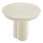 Modway Caspian 40" Round Concrete Dining Table - White-Assembly Required