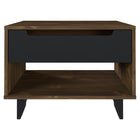Nexera Barista Nightstand with 1-Drawer And Folding Door - Black & Truffle-1 convenient storage drawer on metal slides to keep all your personal belongings handy while in bed