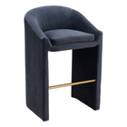 Zuo Emas Barstool - Midnight Grey-Ergonomic and supportive footrest