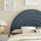 Modway Solana Arched Performance Velvet Queen Headboard - Cadet Blue-Dense Foam Padding
