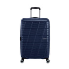 American Tourister Surftime Spinner - Medium - Metallic Blue-Dual Spinner wheels make it easy to navigate narrow airplane aisles as well as over a variety of surfaces.