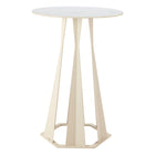 Zuo Axis Bar Table - White-Dimensions: 25.6" L x 25.6" W x 43.7" H