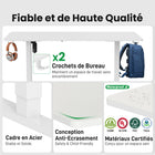 IMHome - Bureau assis-debout électrique réglable en hauteur avec 3 réglages de mémoire - 40 po x 24 po - Plateau blanc / structure blanche-1 x bureau assis-debout ergonomique réglable IMHome (plateau et structure électrique), 1 x panneau de commande numérique intelligent (avec 3 préréglages de mémoire), 2 x crochets de bureau intégrés (pour écouteurs ou sacs), 1 x trousse complète d’outils pour l’assemblage, 1 x guide d’utilisation (anglais et français), Bonus : capteurs de sécurité anti-collision intégrés,