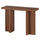 Hudson&Canal Dimitra 42"W Console Table - Satin Walnut-Tabletop features a weight capacity of 50 lbs