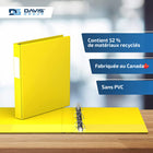 Davis Group Super économie, Reliure à anneaux en “D” inclinés 1 po, paquet de 6 – Jaune-Polypropylène sans PVC