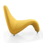 Manhattan Comfort MoMa 32.3" Modern Wool Blend Upholstered Accent Chair - Yellow-Framed Made of Metal with 3 Geometric Legs