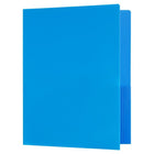 JAM Paper - Chemises POP en plastique à 2 pochettes - chemises scolaires durables - bleu clair - 6/paquet-Nos chemises POP à deux pochettes de haute qualité sont durables, fabriquées en plastique lisse et solide, et ont un emplacement pour carte de visite du côté droit