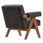 Modway Lyra Fabric Armchair - Dark Grey Fabric-Non-Marking Feet