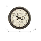 Monarch Specialties Clocks 16" Round Wall Clock - Antique Brown -Using modern quartz movement for accurate timekeeping, this transitional style, non-ticking clock maintains a quiet environment, ideal for indoor use only