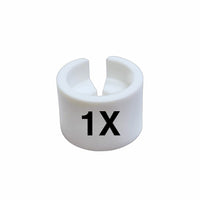 Eddie's Mini Size Markers for Hangers - English 1X - White Sizer with Black Print - 100 Pack-Size Markers for Hangers