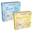 Grandma Wild's Thank You Double Chocolate and Happy Birthday Strawberry & Clotted Cream Collection Gift Box Set-Includes two themed biscuit gift boxes