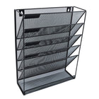 ShoppingAll Mesh Wall Mounted File Holder Organizer Rack with 5 Compartments-5-TIER DOCUMENT ORGANIZER: Ideal to file Letter/A4 size papers, documents, and folders. The bottom layer is designed to store stationery, and other desk accessories.