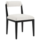 Modway Kai Fabric Dining Chair - Salt/Black-Ash Wood Frame and Legs
