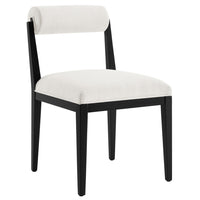 Modway Kai Fabric Dining Chair - Salt/Black-Ash Wood Frame and Legs