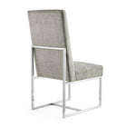 Manhattan Comfort Element 19.68" Modern Velvet Upholstered Dining Chair - Steel - Set of 2-Delivered to you Fully Assembled! No Assembly Required