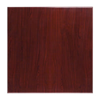 Flash Furniture 36" Square High-Gloss Mahogany Resin Table Top with 2" Thick Drop-Lip-Restaurant Dining Table Top