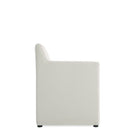 Manhattan Comfort Anna Square 22.83" Modern Faux Leather Upholstered Dining Armchair - Stone Grey - Set of 2-Made to Last. Commercial Grade Product