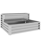 Outsunny 2-Tier Raised Garden Bed - 47" L x 40" W x 23" H - Silver-2-tier raised design provides ample space for flowers, herbs, or vegetables 
