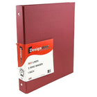 JAM PaperMD – Reliure en lin, 1 po, rouge, 2/pqt-11,6 x 10,4 po
