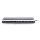 C2G - Station d’accueil USB-C 10-en-1 à triple écran - Argent-Écran unique avec VGA, supportant des résolutions jusqu’à 1080p