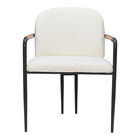 Zuo Sibu Dining Chair - Cream-Comfy polyester fabric and durable faux leather