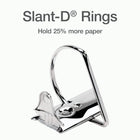 Cardinal XtraLife ClearVue Locking D-Ring Binder, White, 5”-55% recycled content; 52% post-consumer