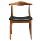 Modway Tracy Wood Dining Chairs - Black - 4 Pack-10