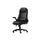 Monarch Specialties 7277 High-Back Executive Office Chair - Black Leather-Look-Gaming-style, high-back executive office chair upholstered in black leather-look fabric with perforations on the backrest and seat for ventilation