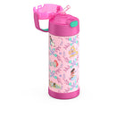 Thermos FUNtainer Vacuum Insulated Stainless Steel Water Bottle - 410mL - Princess-Keeps drinks cold for up to 12 hours