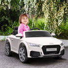 Aosom 6V Audi TT RS Kids Ride-On Car - White-The four-wheel suspension system provides smooth riding 