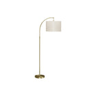Monarch Specialties - Luminaire - 65 po H Lampadaire - Métal En Laiton - Abat-Jour Ivoire / Crème - Contemporain-Illuminez votre espace avec ce lampadaire arc contemporain et branché de 65 pouces de haut, avec une finition en métal laiton et un abat-jour sophistiqué en forme de tambour ivoire