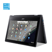 Acer R753T 11.6" Touchscreen Chromebook + 3 months Google AI Pro - Celeron N4500 - 64GB eMMC SSD - 8GB RAM - Chrome OS - Black-Futureproof Processing - Enjoy longer battery life and responsive software thanks to the latest Intel  Celeron N4500 processor