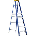 Featherlite 6300 Series 8' Industrial Duty Fiberglass Stepladder-Nominal Height: 8'