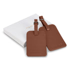Champs - Collection Onyx Etiquettes de bagages en cuir - Brun-Doublure RFID