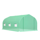 Outsunny - Serre de jardin à entrée directe tunnel pour plantes d’extérieur avec armature en acier - 15 pi x 10 pi x 7 pi - Le cadre renforcé et le PE solide rendent cette serre robuste et durable  
