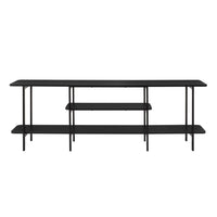 Manhattan Comfort Celine 70.86" Modern Console Table - Black-Modern Contemporary Low Console Perfect For Living Room and Home Office Usage